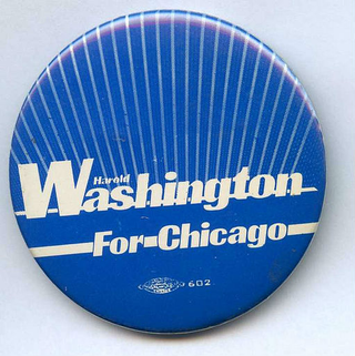 Harold Washington campaign buttonFlickr